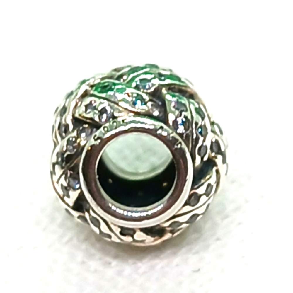 Pandora Sparkling Love Knot Sterling Silver Charm View 3